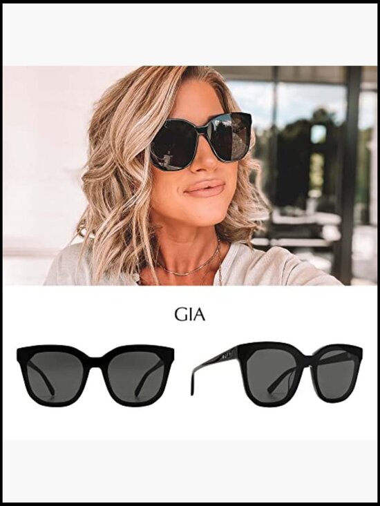 Designer Square Sunglasses Oversized Frame 100% UVA/UVB Protection main image 5